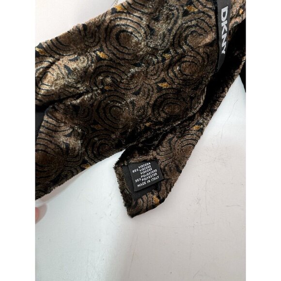 VTG ASSORTED LOT OF 3 - Brown Silk Ties Made in Italy - Abstract Patterns - Picture 3 of 11